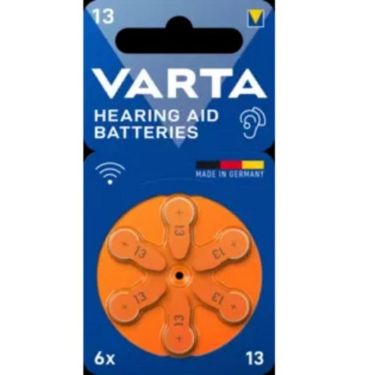 VARTA 13 Zinc-Luft-Hörgerätebatterie 1,45 V, 6 Stück