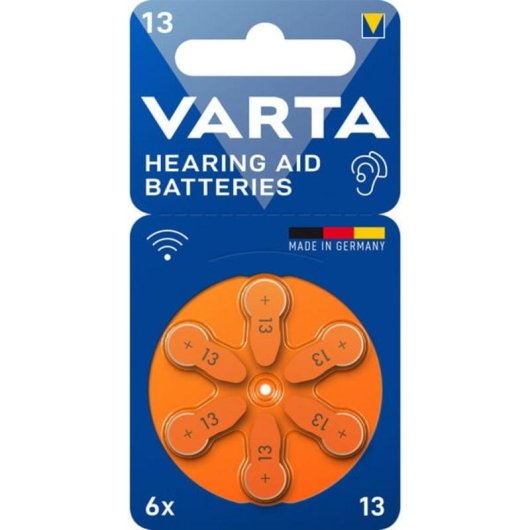 VARTA 13 Zinc-Luft-Hörgerätebatterie 1,45 V, 6 Stück