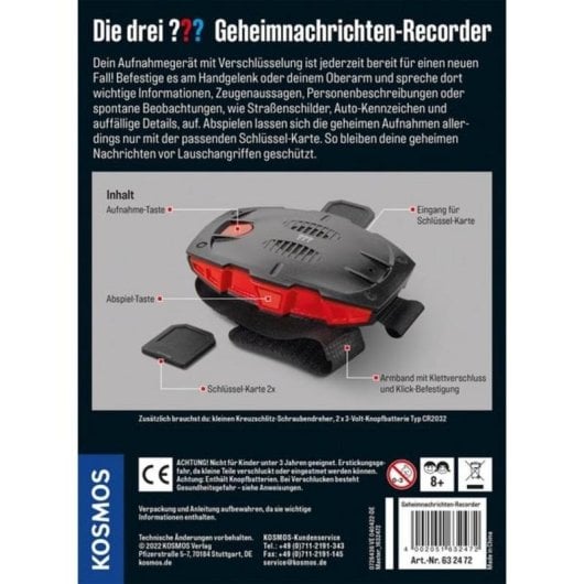 Detektiv-Set KOSMOS Geheimnachrichtenrecorder