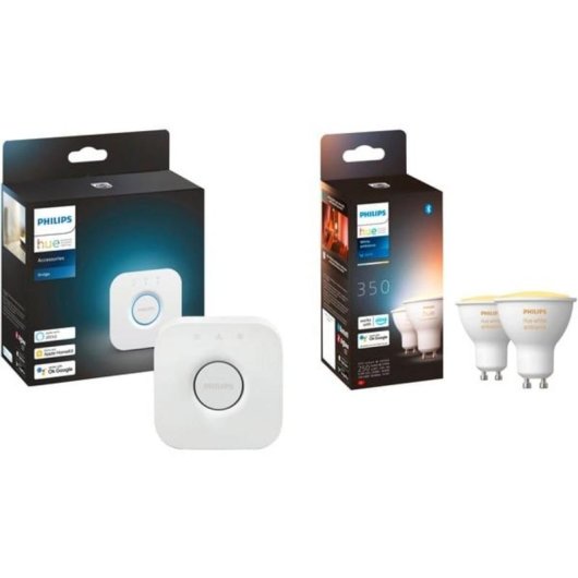 Kit 2 Lampadine LED Smart Philips Hue White Ambiance GU10 + Bridge