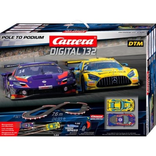 Set de pistas y coches Carrera DIGITAL 132 1:32 7,6 m