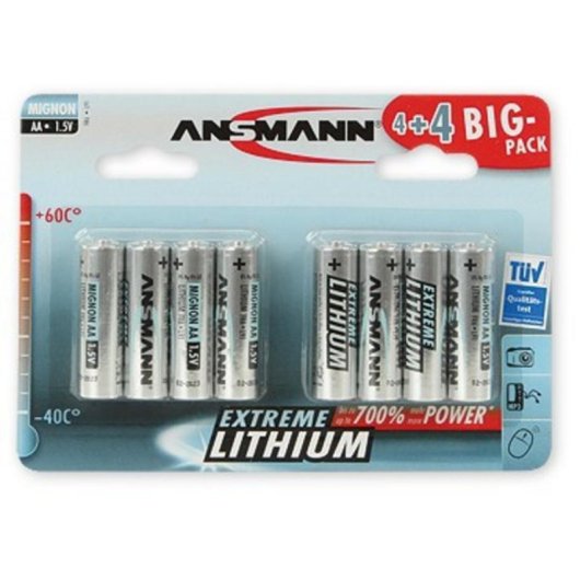 Ansmann AA Lithium 4+4 Batterie 1,5V 8er Pack