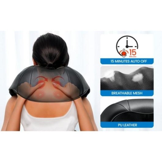 Masajeador Renpho U-Neck Go Shiatsu Carbón Negro