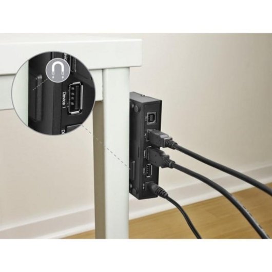 Switch DeLOCK 2 Ports USB 3.0 5 Gbit/s mit Taster und Magnetmontage