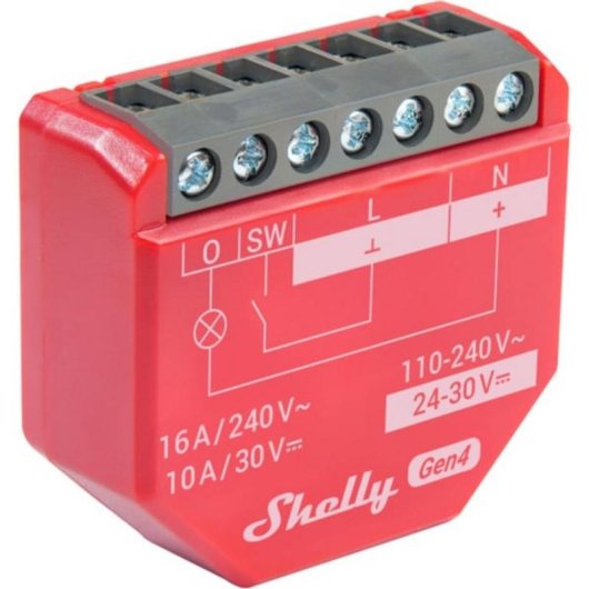 Relé Wi-Fi Shelly 1PM Gen4 Zigbee Matter Control iluminación Monitorización energía Empotrable