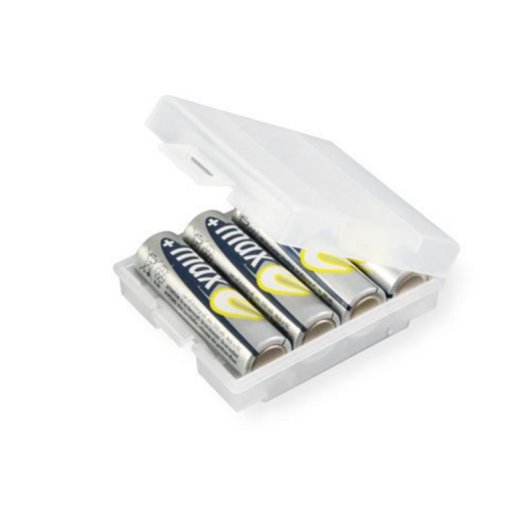 Batteriefach Ansmann 4000740 Transparent Weiß 4 AAA/AA