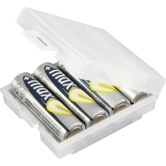 Batteriefach Ansmann 4000740 Transparent Weiß 4 AAA/AA