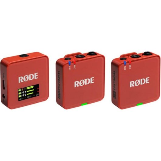 Micrófono Rode Wireless GO Gen 3 USB omnidireccional sin cable rojo oscuro