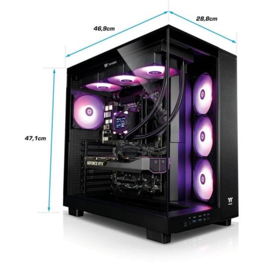 PC de bureau Thermaltake PC-000113-DE AMD Ryzen 7 7800X3D 32GB 2TB SSD RTX 5070 Ti Windows 11 WiFi 6E