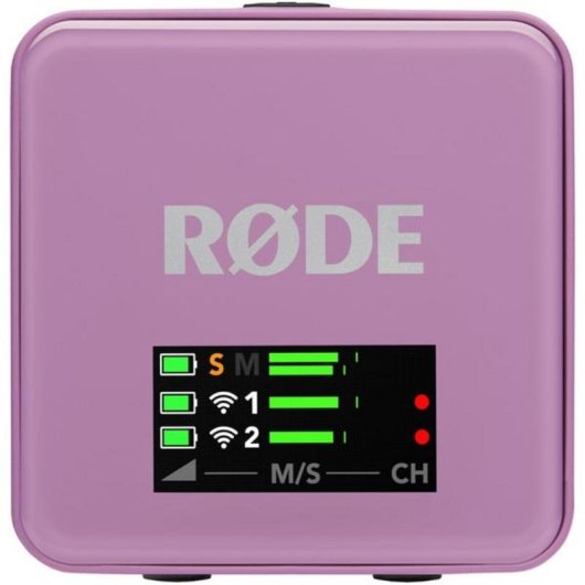 Micrófono Rode Wireless GO Gen 3 USB-C omnidireccional con clip lila