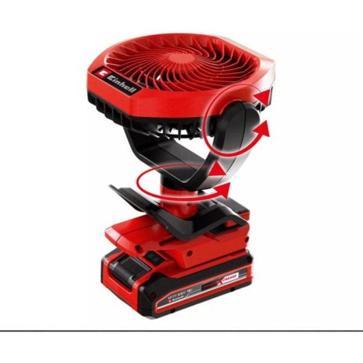 Mini Ventilador Inalámbrico Einhell GC-CF 18/110 Li-Solo Motor sin Escobillas 3 Velocidades Clip Giratorio