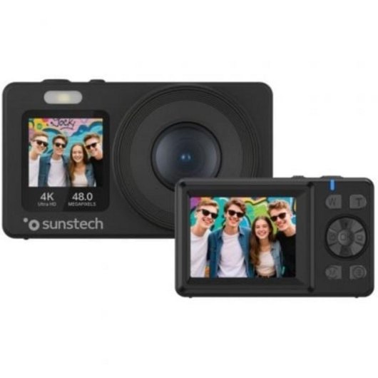 Fotocamera Compatta Sunstech DCAM4825 48MP Zoom 18x USB-C Nera