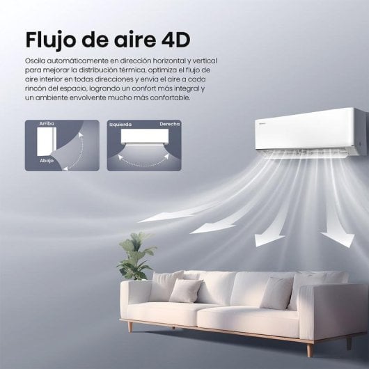 Aire Acondicionado MultiSplit 2x1 Hisense 3.010 Frigorías A++ Inverter Bomba de Calor WiFi Mando a Distancia R32