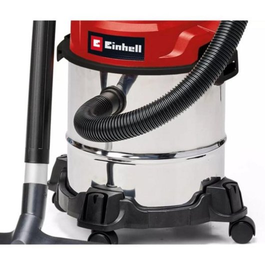 Aspirapolvere Industriale Einhell TC-VC 1812/1 S 1250W 12L Rosso Acciaio