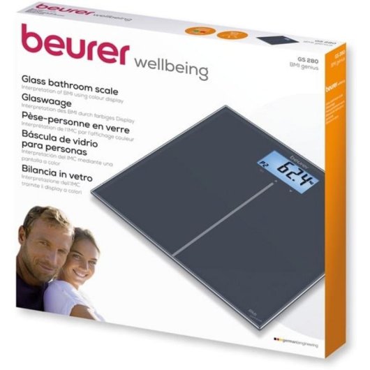 Pèse-personne électronique Beurer GS 280 BMI Genius Jusqu'à 180 kg IMC 10 utilisateurs Arrêt automatique