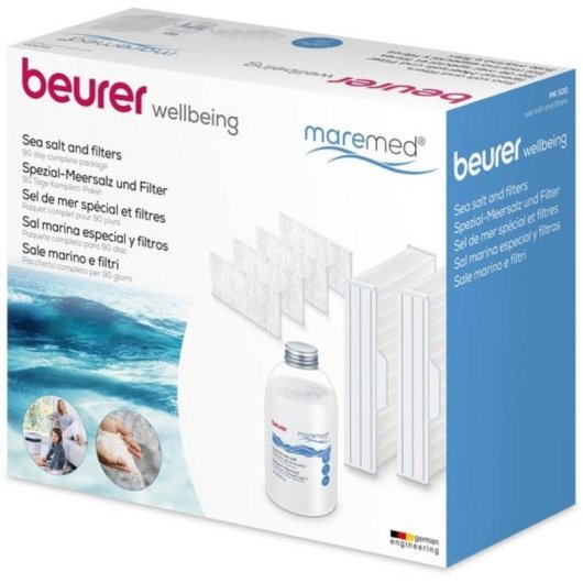 Kit filtri e sale marina Beurer maremed MK 500 1250g