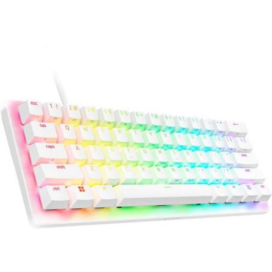 Teclado Razer Huntsman V3 Pro Mini óptico gaming compacto RGB blanco