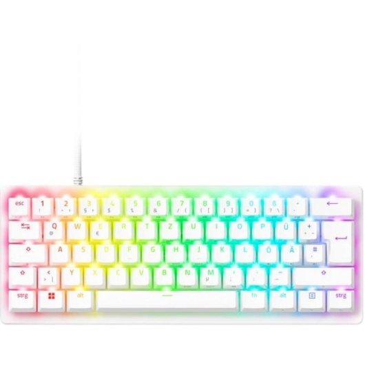 Teclado Razer Huntsman V3 Pro Mini óptico gaming compacto RGB blanco