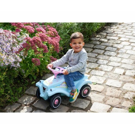 BIG Bobby Car Classic Unicornio Vehículo Infantil Rosa Turquesa 4 Ruedas 50 kg