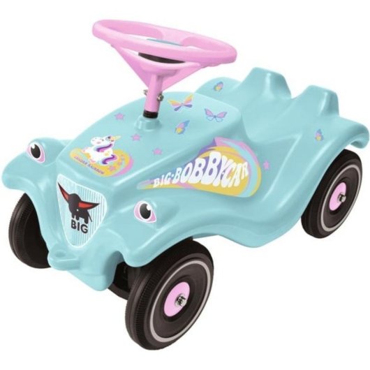 BIG Bobby Car Classic Unicornio Vehículo Infantil Rosa Turquesa 4 Ruedas 50 kg