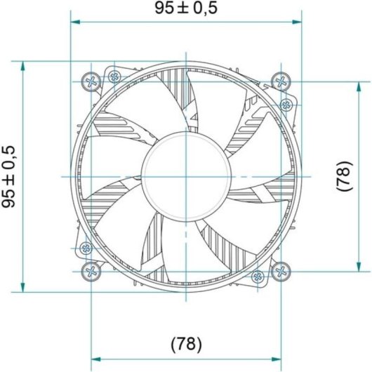 Refrigeração Ar EKL Socket 1700 95x55x95 mm 65 W PWM Top Blower
