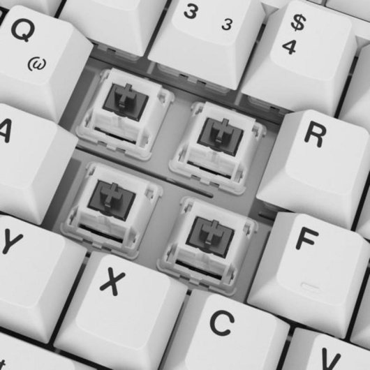 Teclado Sharkoon SKILLER SGK55W mecánico gaming blanco RGB inalámbrico y cable