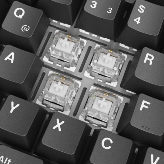 Tastatur Sharkoon OfficePal KB70W Silent lineares mechanisches RGB Deutsch