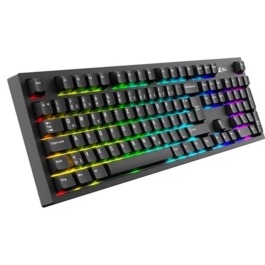 Tastatur Sharkoon OfficePal KB70W Silent lineares mechanisches RGB Deutsch