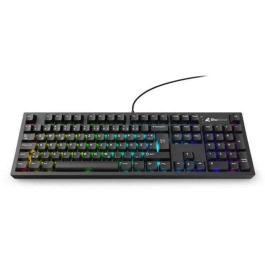 Tastatur Sharkoon OfficePal KB70W Silent lineares mechanisches RGB Deutsch