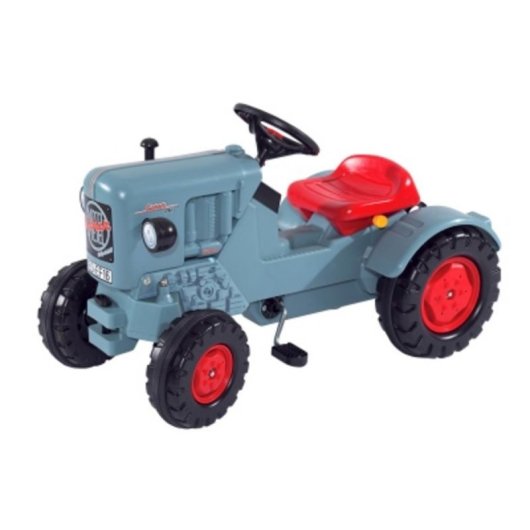 BIG Pedaltraktor 800056565 für Kinder ab 3 Jahren - Schwarz, Blau, Rot