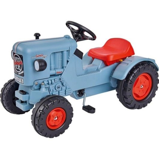 BIG Pedaltraktor 800056565 für Kinder ab 3 Jahren - Schwarz, Blau, Rot