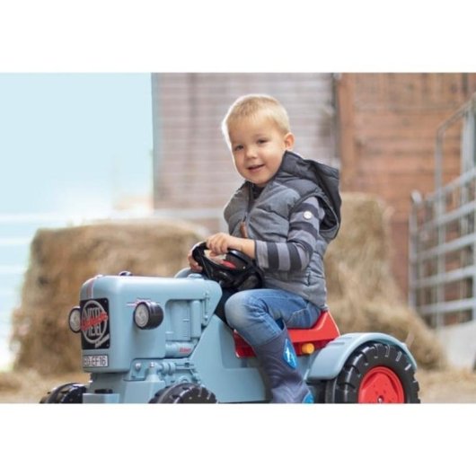 BIG Pedaltraktor 800056565 für Kinder ab 3 Jahren - Schwarz, Blau, Rot