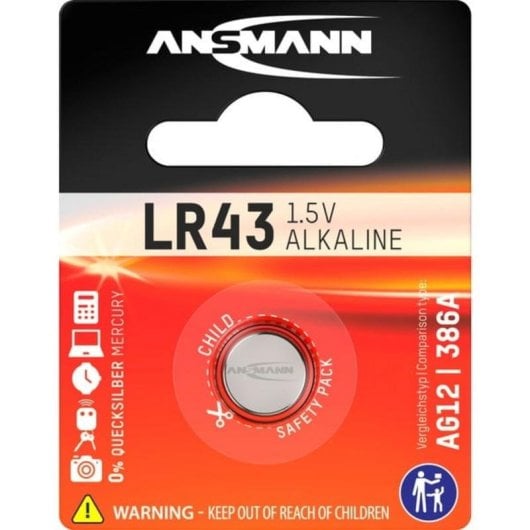 Pila de botón Ansmann LR 43 Alcalino 1,5V