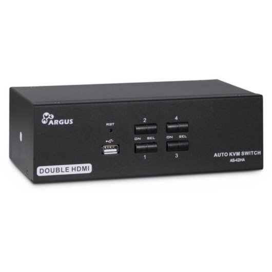 Interruptor KVM Inter-Tech AS-42HA HDMI 4 ordenadores Full HD+