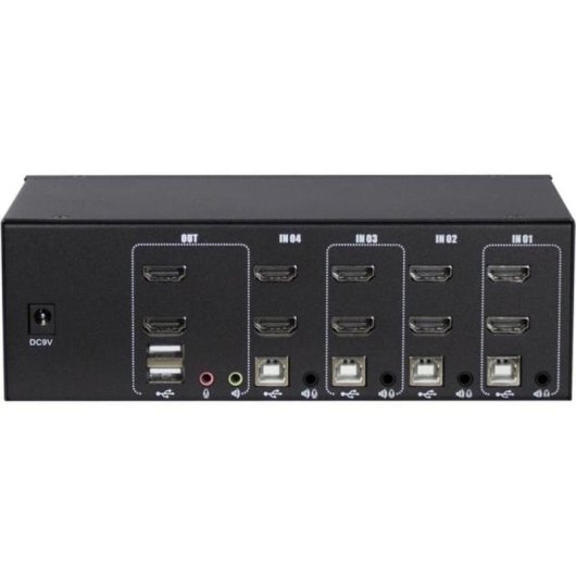Interruptor KVM Inter-Tech AS-42HA HDMI 4 ordenadores Full HD+