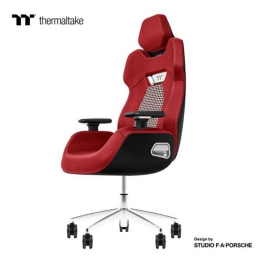 Chaise Gaming Thermaltake ARGENT E700 Cuir Aluminium Rouge