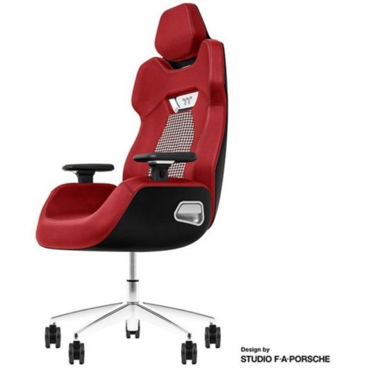Chaise Gaming Thermaltake ARGENT E700 Cuir Aluminium Rouge
