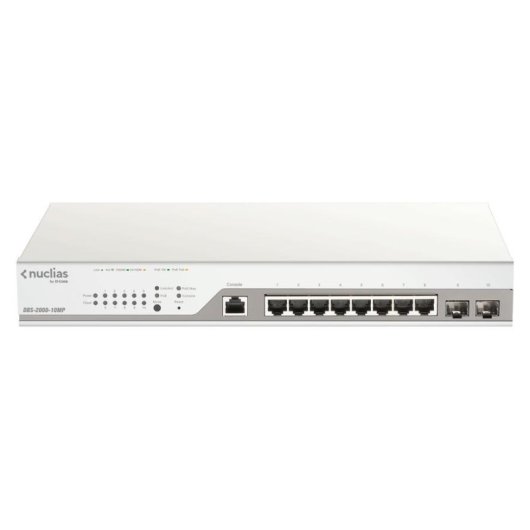 D-Link DBS-2000-10MP/E Managed Switch L2 Gigabit PoE+ 8 RJ-45 Ports und 2 SFP