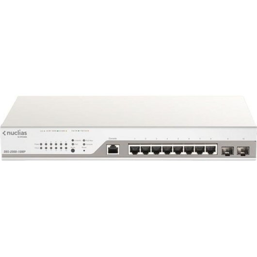 D-Link DBS-2000-10MP/E Managed Switch L2 Gigabit PoE+ 8 RJ-45 Ports und 2 SFP
