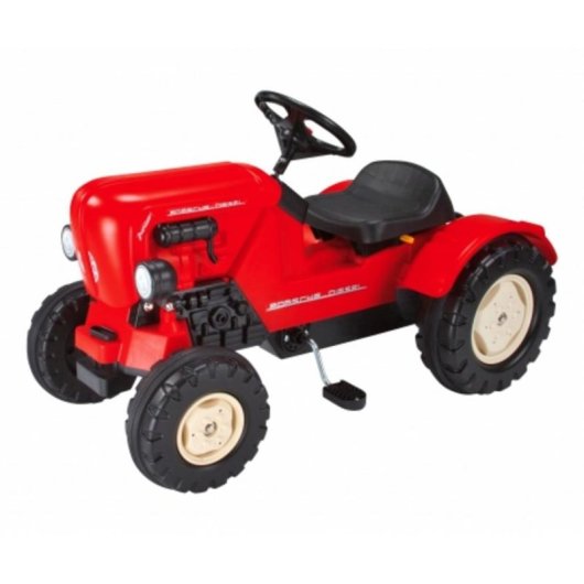 Correpasillos con forma de tractor BIG Porsche Diesel Junior negro/rojo 3-6 años