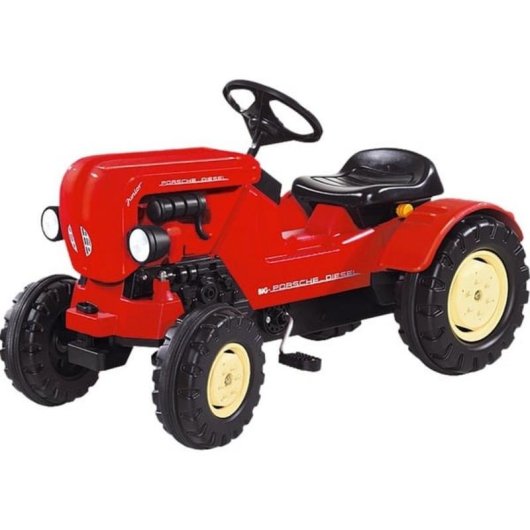 Correpasillos con forma de tractor BIG Porsche Diesel Junior negro/rojo 3-6 años