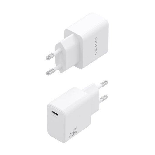 Cargador Aisens GaN USB-C 20W PD3.0 Blanco