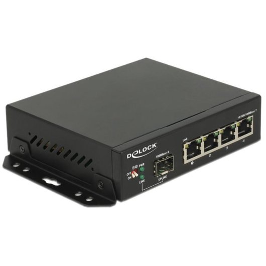 Comutador Ethernet Gigabit Delock 87704 4 Ports RJ-45 SFP