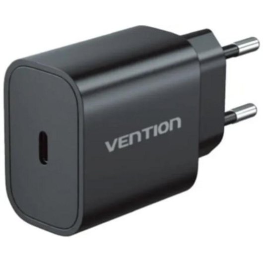 Cargador de pared Vention G17B0-EU 20W USB-C con cable Lightning Negro