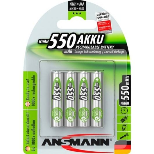 Pile Rechargeable AAA Ansmann Blister 4x 550 mAh NiMH 1,2 V