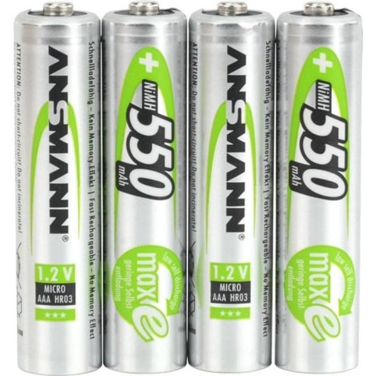 Pile Rechargeable AAA Ansmann Blister 4x 550 mAh NiMH 1,2 V