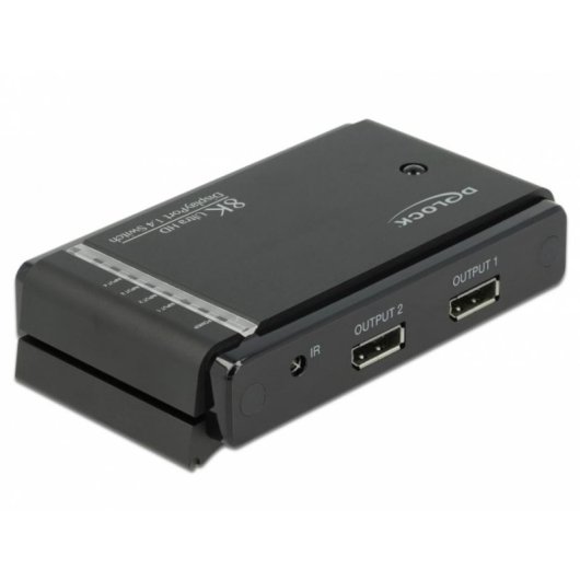 Conmutador DisplayPort DeLOCK 1.4 8K 2x1 con Control Remoto
