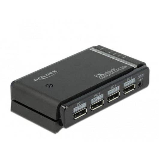 Conmutador DisplayPort DeLOCK 1.4 8K 2x1 con Control Remoto