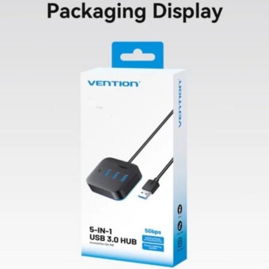 Hub Vention 5 puertos USB 3.0 5 Gbps modelo CHZBC con USB-C PD