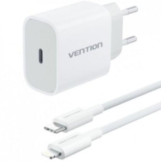 Caricatore a Parete Vention 20W USB-C con Cavo Lightning 1m G17W0-EU Bianco